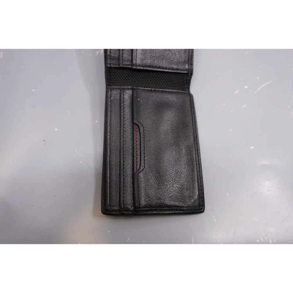 Tumi Delta Men’s Leather Card Holder / Wallet 4 1/4 X 3 Black Leather EUC